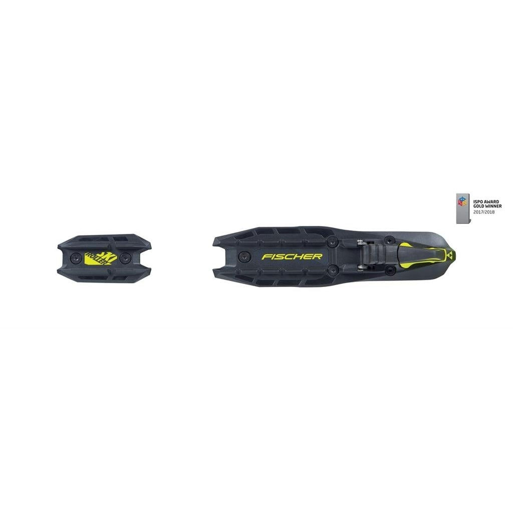 Fischer Roller Ski Skate Binding - Black & Yellow - Premium Cross-Country Ski Bindings for Training & Outdoor Sports