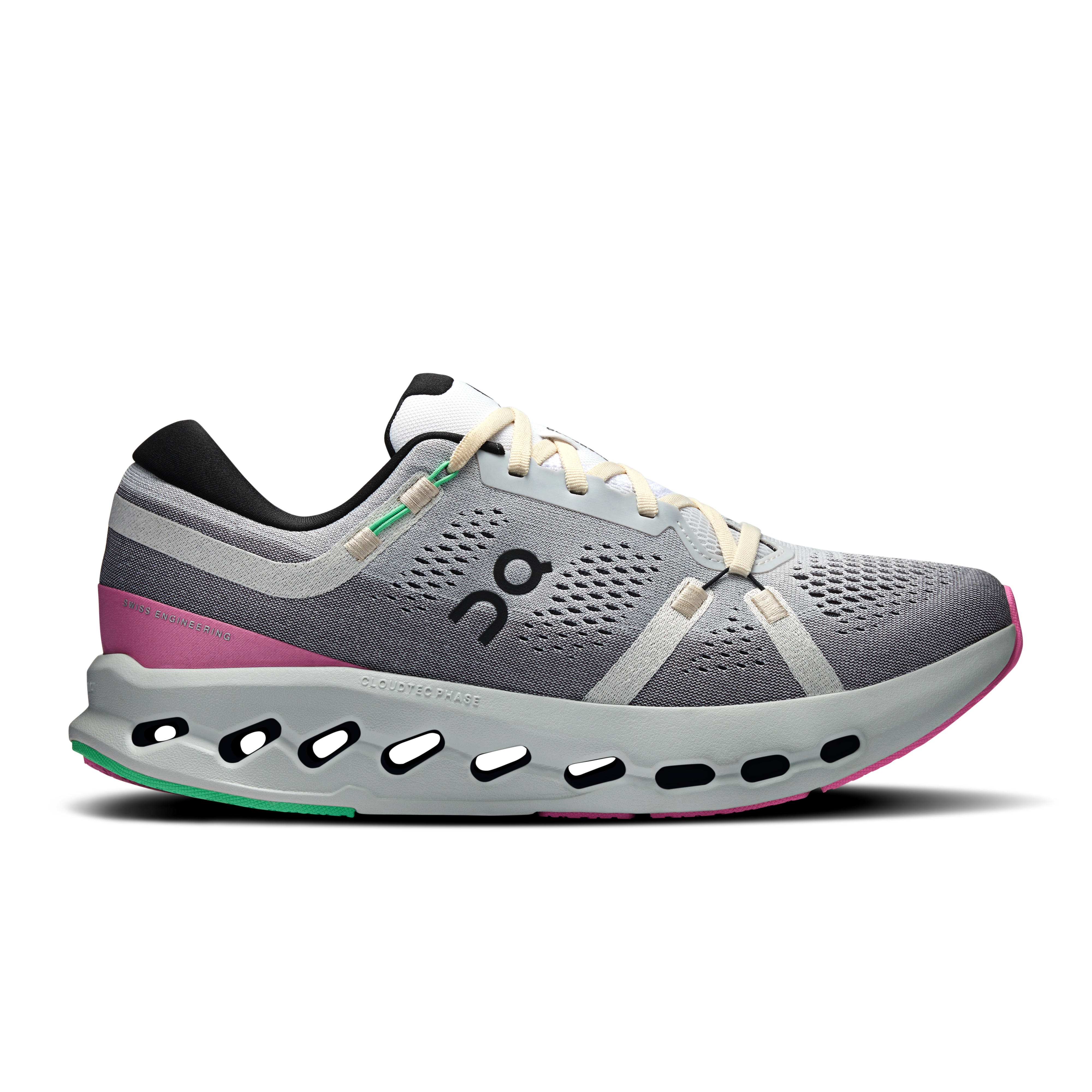 On Running Men's Cloudsurfer 2 Running Shoes - Lightweight & Cushioned for Road Running - White/Mineral Color - Perfect for Jogging, Gym Workouts & Daily Wear