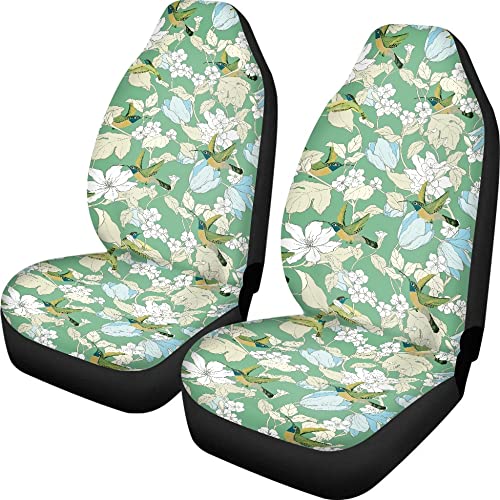 Floral with Hummingbird Green