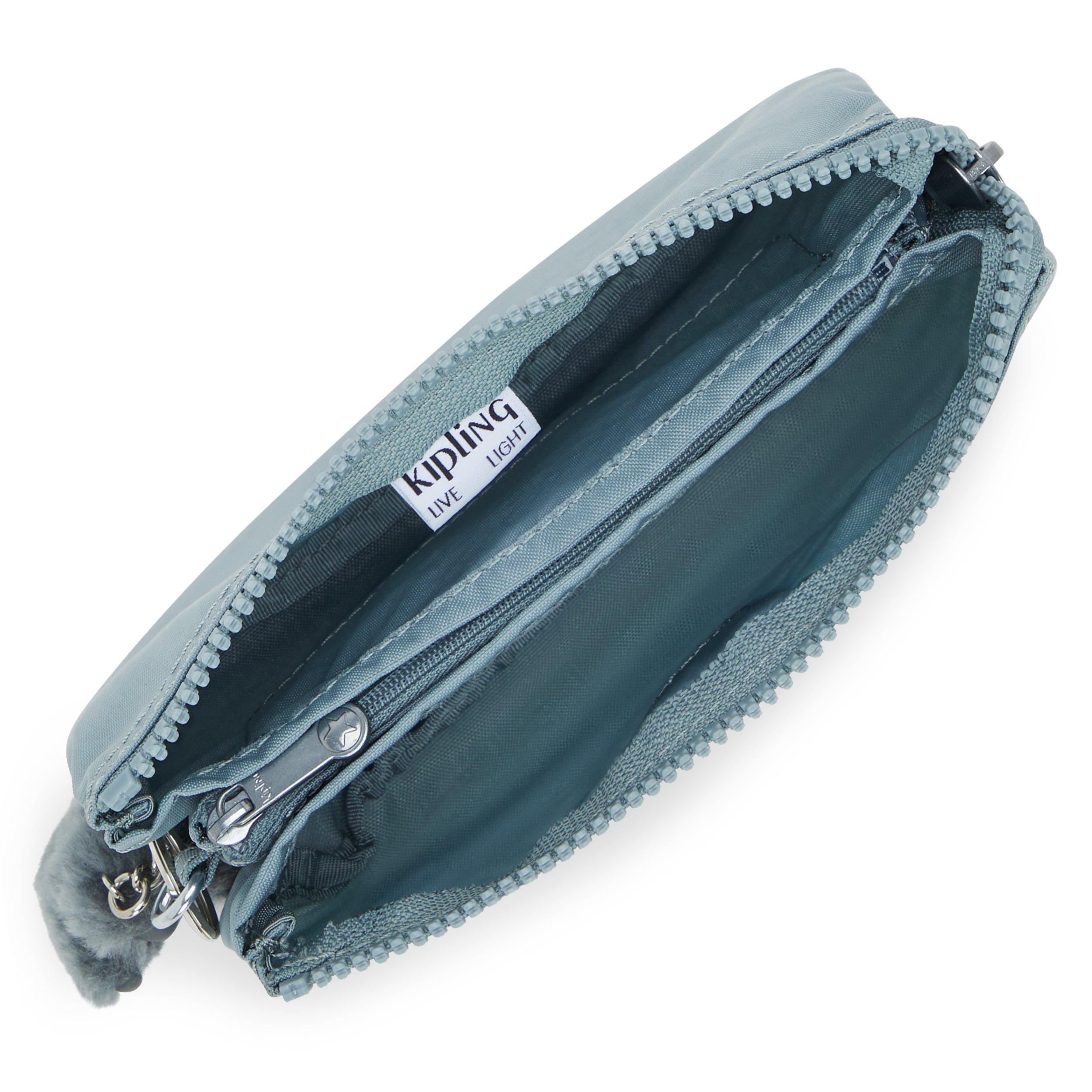Kipling Creativity Large Pouch - Relaxed Grey Crossbody Bag for Women | Stylish & Spacious Organizer for Travel, Work & Everyday Use