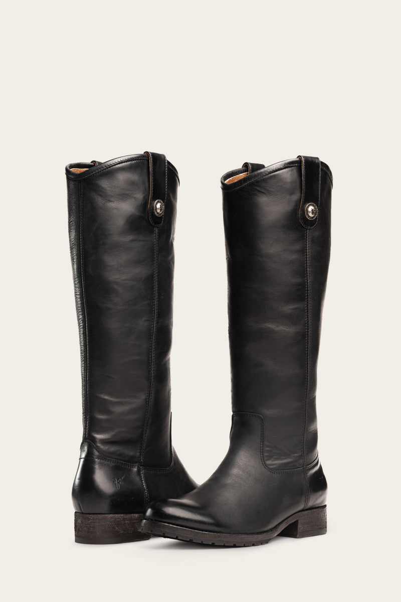 Melissa Button Lug Tall Boots - Vintage & Pre-Loved Women's Ankle Boots for Casual Outfits & Fall Fashion
