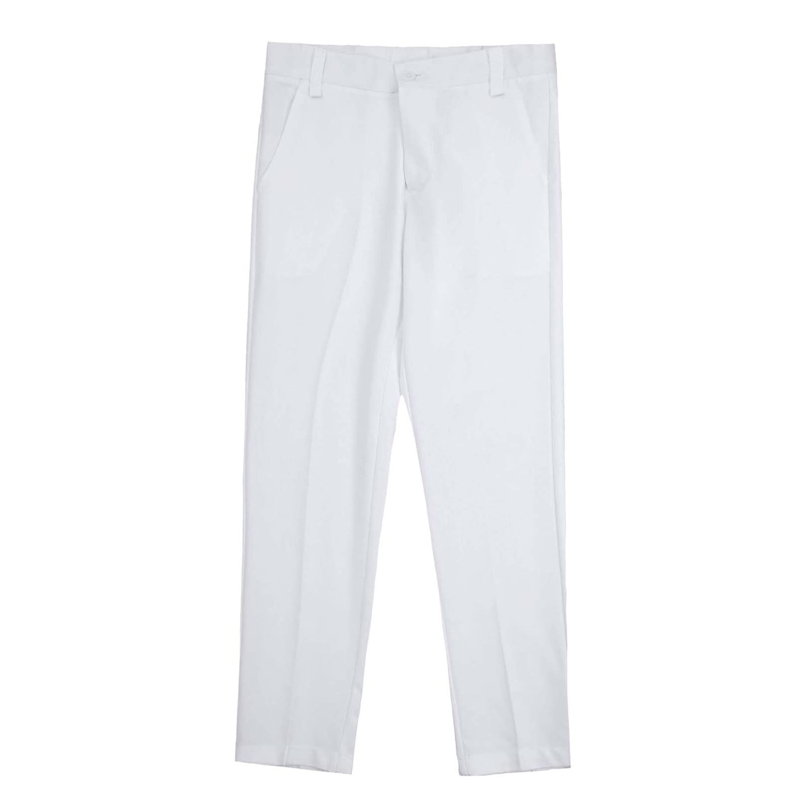 YiZYiF Boys' School Uniform Pants - Flat Front Adjustable Waist Dress Pants for Kids | Perfect for School, Formal Events & Daily Wear