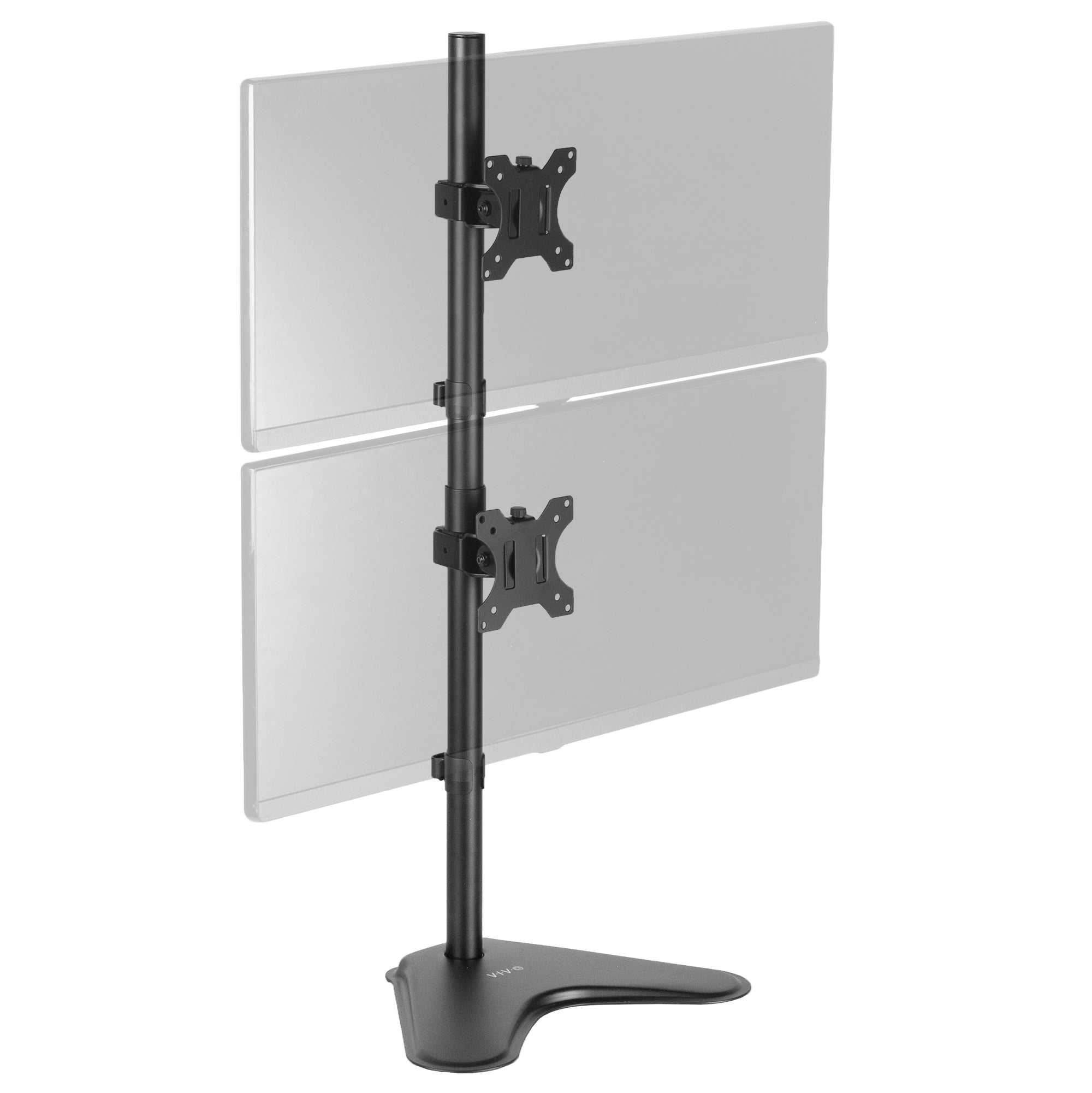 Dual Monitor Stand for 13 to 34 Inch Screens - Adjustable Vertical Desk Mount for Home Office & Gaming Setup