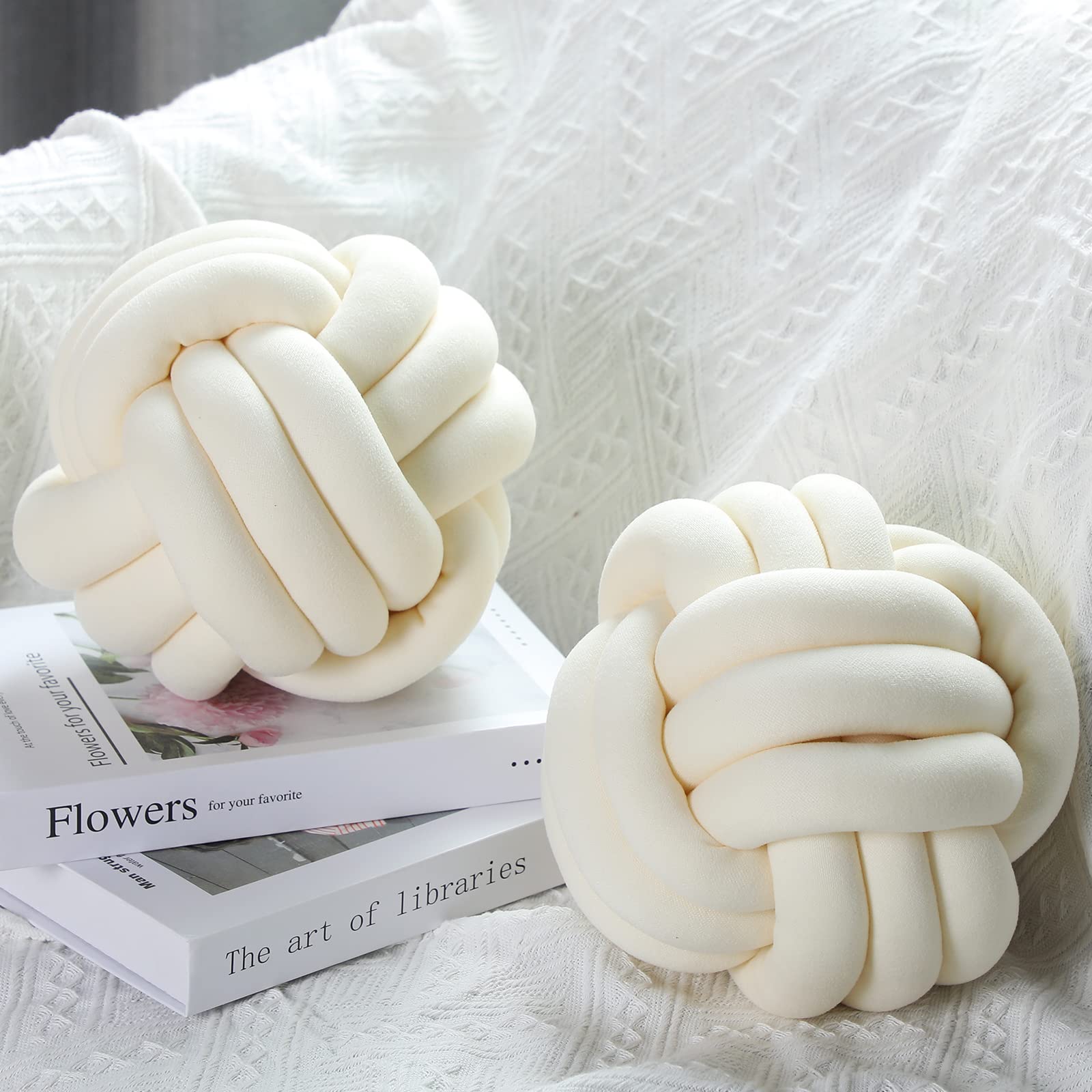 Namalu Plush Knot Pillows - Stress Relief for Bed & Sofa (10.6
