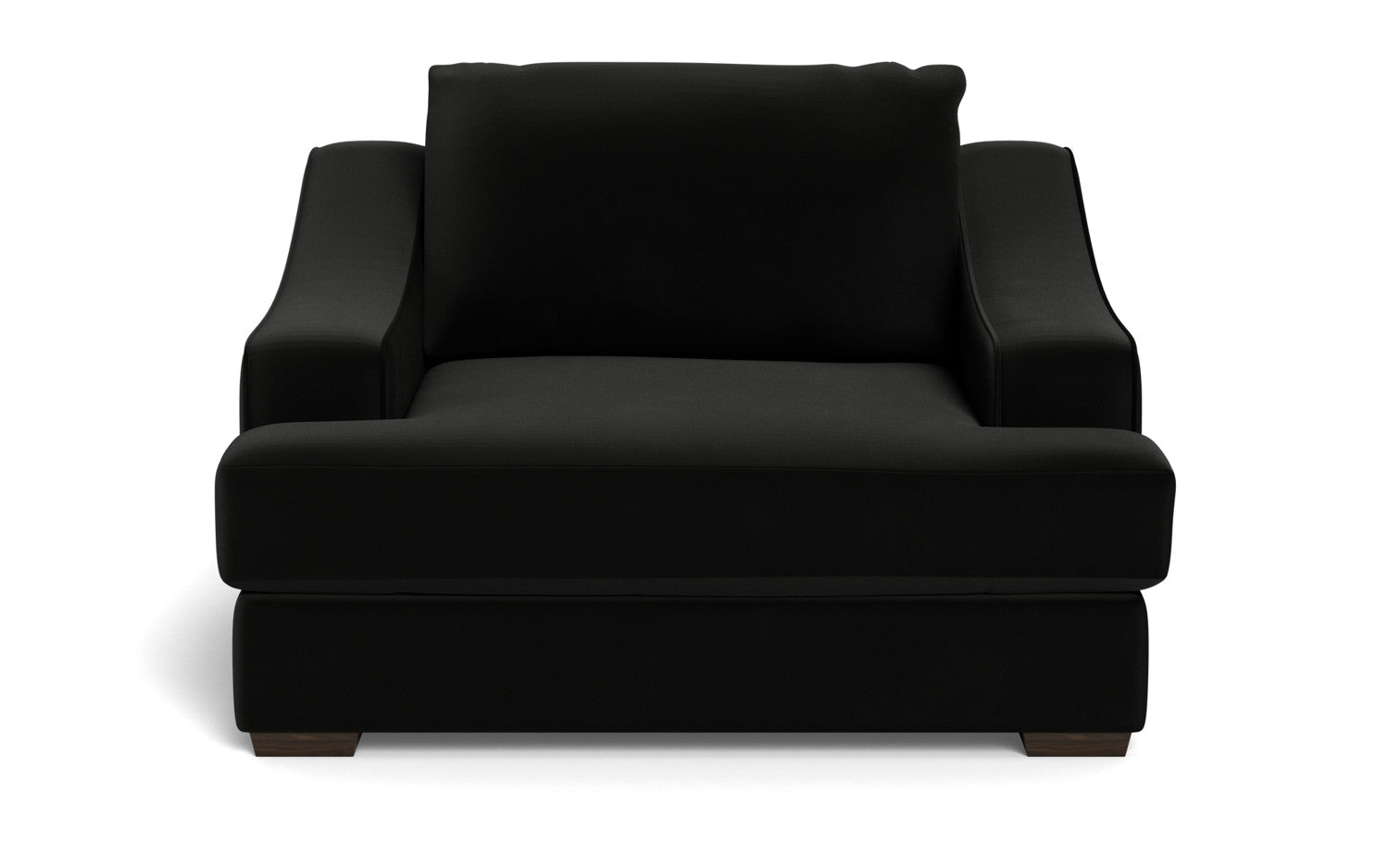 Austonian 56 Arm Chair - Modern Accent Chair with Upholstered Seat & Wooden Legs for Living Room, Bedroom, or Office - Comfortable Lounge Chair for Relaxing & Reading