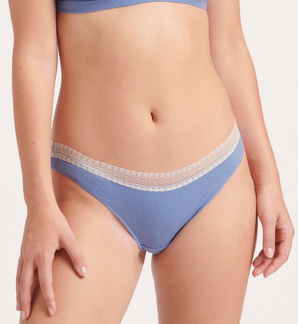SLOGGI GO RIBBED BRAZILIAN BRIEFS TWIN PACK - Comfortable Cotton Underwear for Women, Everyday Wear & Lounge