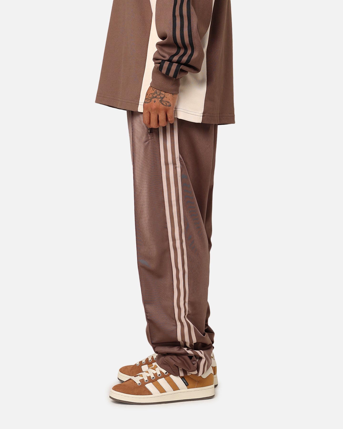 Adidas Archive Track Pants for Men - Earth Strata Color - Comfortable Athletic Joggers for Running, Gym & Casual Wear