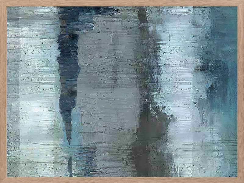 City Fog I Framed Art Print - Modern Wall Decor for Living Room, Bedroom & Office - Ready to Hang Canvas Painting for Home & Office Decor