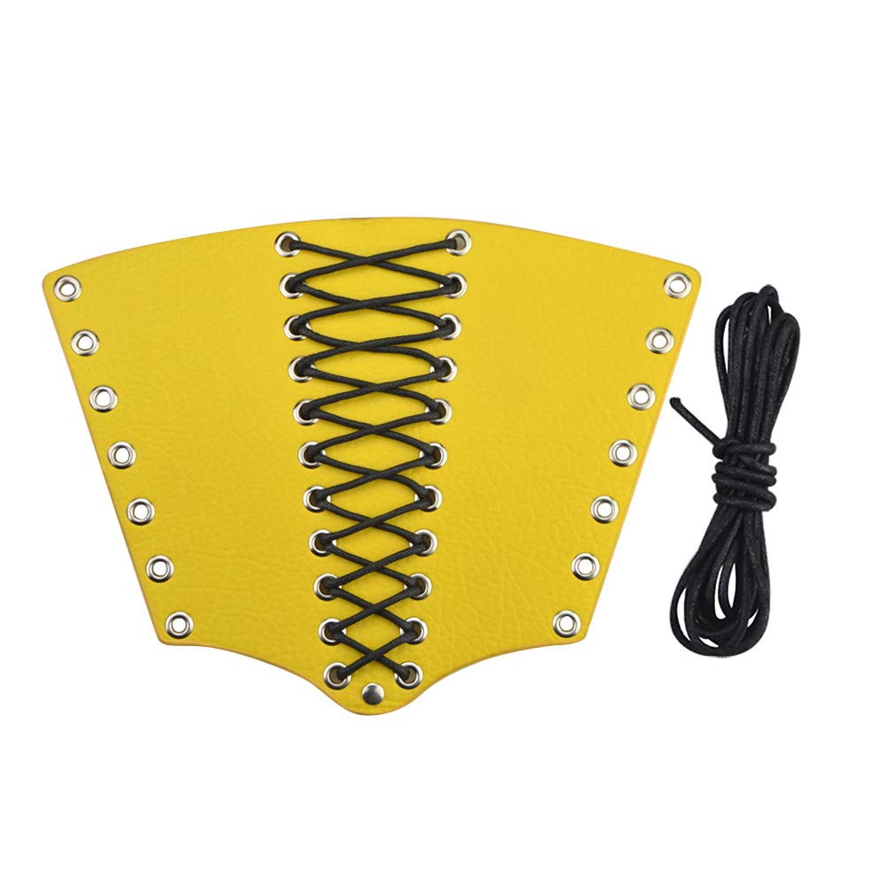 AMEYXGS Adjustable Leather Archery Arm Guard - Left & Right Hand Compatible - Traditional Bow Arm Protector with Laces - Perfect for Target Practice & Hunting