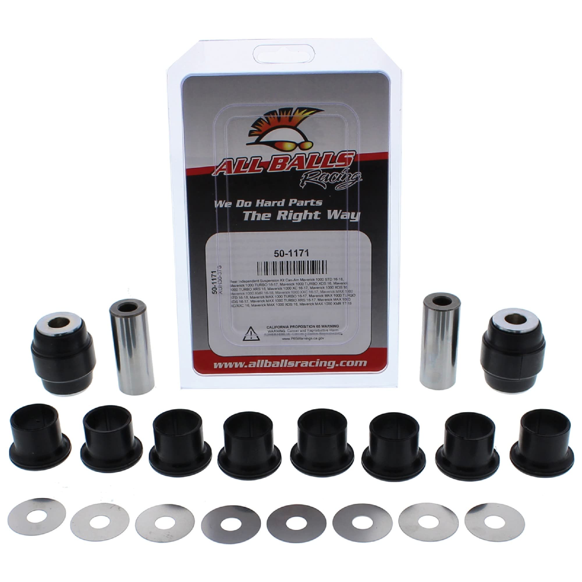 All Balls Racing 50-1171 Rear Independent Suspension Kit - Compatible with Can-Am Maverick 1000 XC/XXC/DPS (2017), Maverick 1000 XMR (2016-2018), Maverick 1000 XDS & XC (2016) - Off-Road UTV Replacement Part for Enhanced Performance