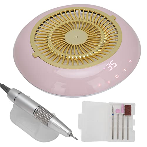 2 in 1 Professional Nail Drill Machine with Built-in Dust Collector - Electric Nail File Pen for Acrylic Nails, Gel Extensions & Manicures - Perfect for Nail Art Salons, Home Use & Professional Nail Technicians (US Stock)