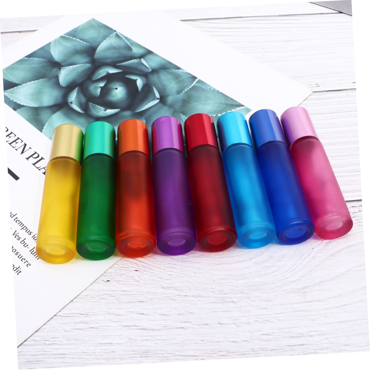 Mobestech 8-Piece Travel Bottle Set - 10ml Empty Roller Bottles with Glass Steel Beads for Toiletries & Essential Oils - Leak-Proof Compact Storage - Perfect for Air Travel, Gym, Camping & Daily Use