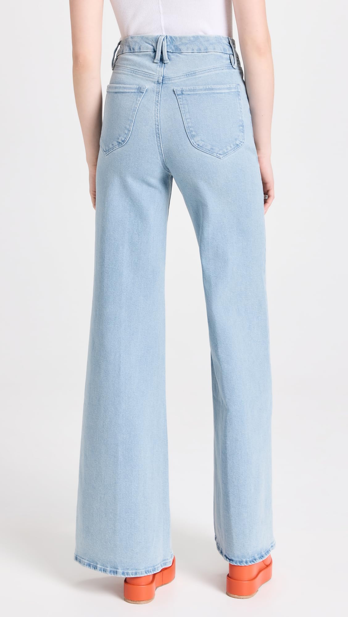 Good American Women's High-Waisted Palazzo Jeans - Comfortable & Stylish Wide-Leg Pants for Work, Casual & Night Out