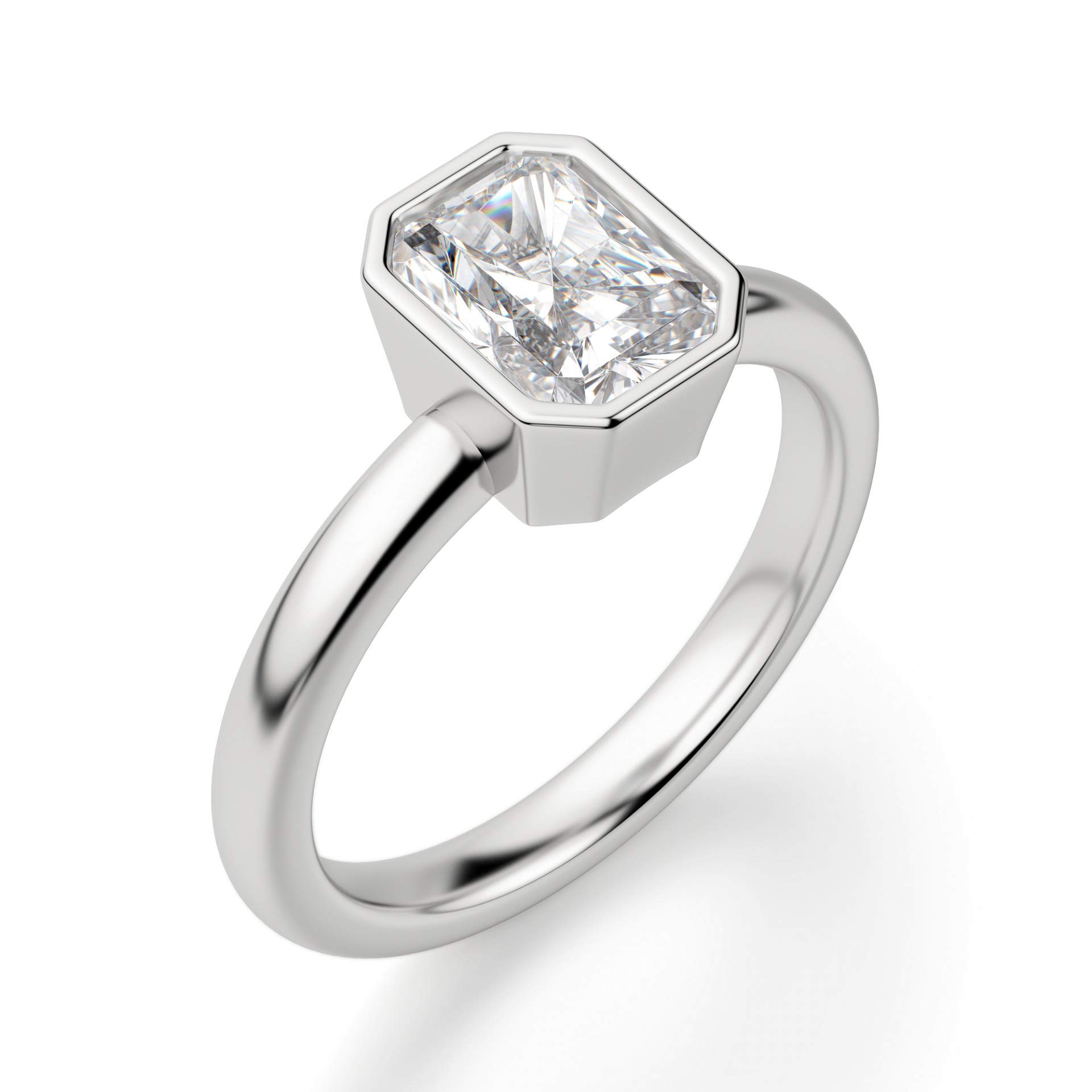 5 Carat Radiant Cut Moissanite Engagement Ring Set for Women - Wedding, Bridal, Anniversary Solitaire Halo Ring with Vintage Silver Setting - Perfect for Proposals, Weddings & Special Occasions
