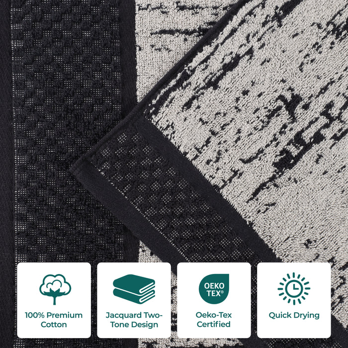 Premium Cotton Plush Soft Absorbent Jacquard 3-Piece Towel Set - Ultra Soft Bath, Beach & Spa Towels for Luxury Home & Travel Use