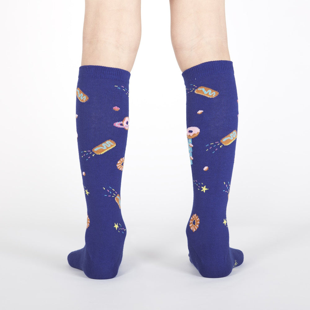 Stylish Glazed Galaxy Knee High Socks for Juniors - Trendy Fashion Socks for Teens, Girls & School Outfits - Perfect for Casual Wear, Cosplay & Gift Giving