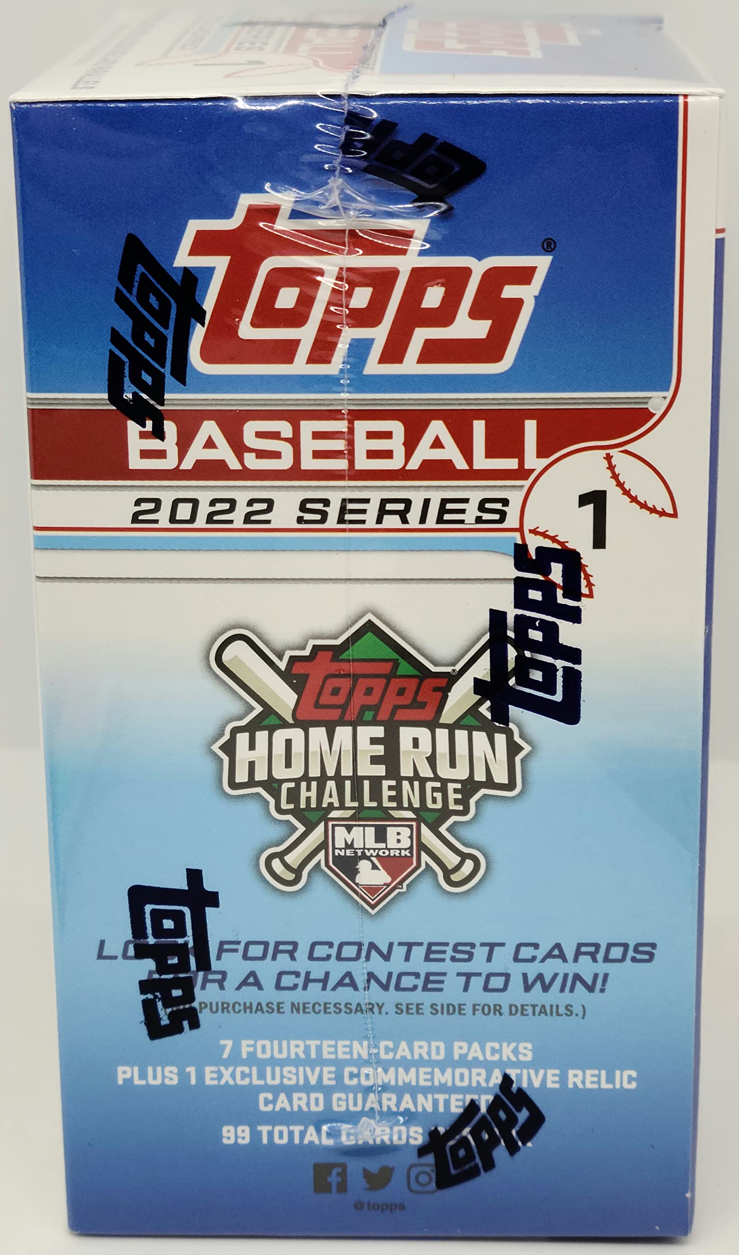 2022 Topps Series 1 Baseball Trading Cards Blaster Box - 99 Cards per Box | MLB Collectibles, Sports Memorabilia & Trading Card Game for Fans and Collectors - Perfect for Gifts, Investment and Baseball Enthusiasts