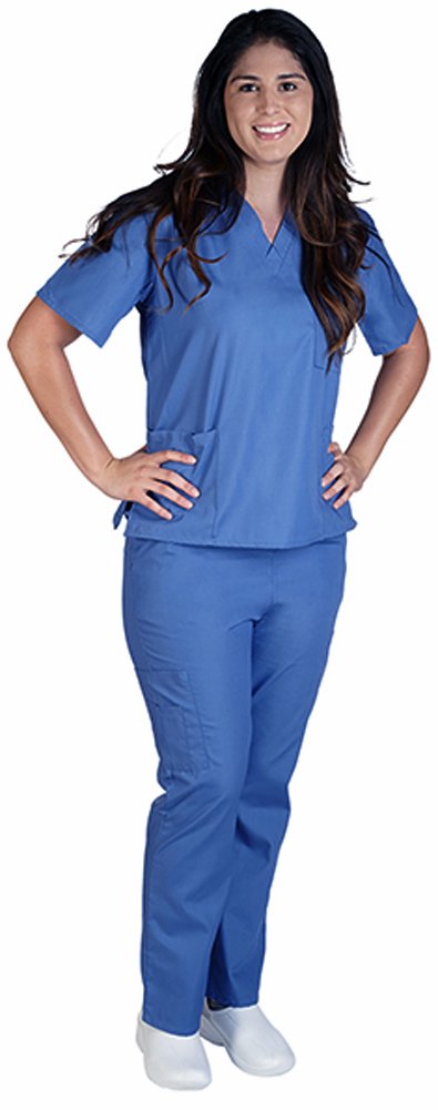 Premium Unisex Medical Nurse Scrubs Set - NATURAL WORKWEAR Uniform for Healthcare Professionals (XXS-3XL) - Comfortable & Durable for Hospitals, Clinics & Long Shifts