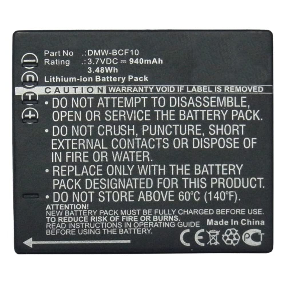 Synergy Digital Camera Battery for Panasonic Lumix DMC-FS4K - 3.7V Li-ion 940mAh Replacement Battery | Perfect for Travel Photography & Outdoor Shooting