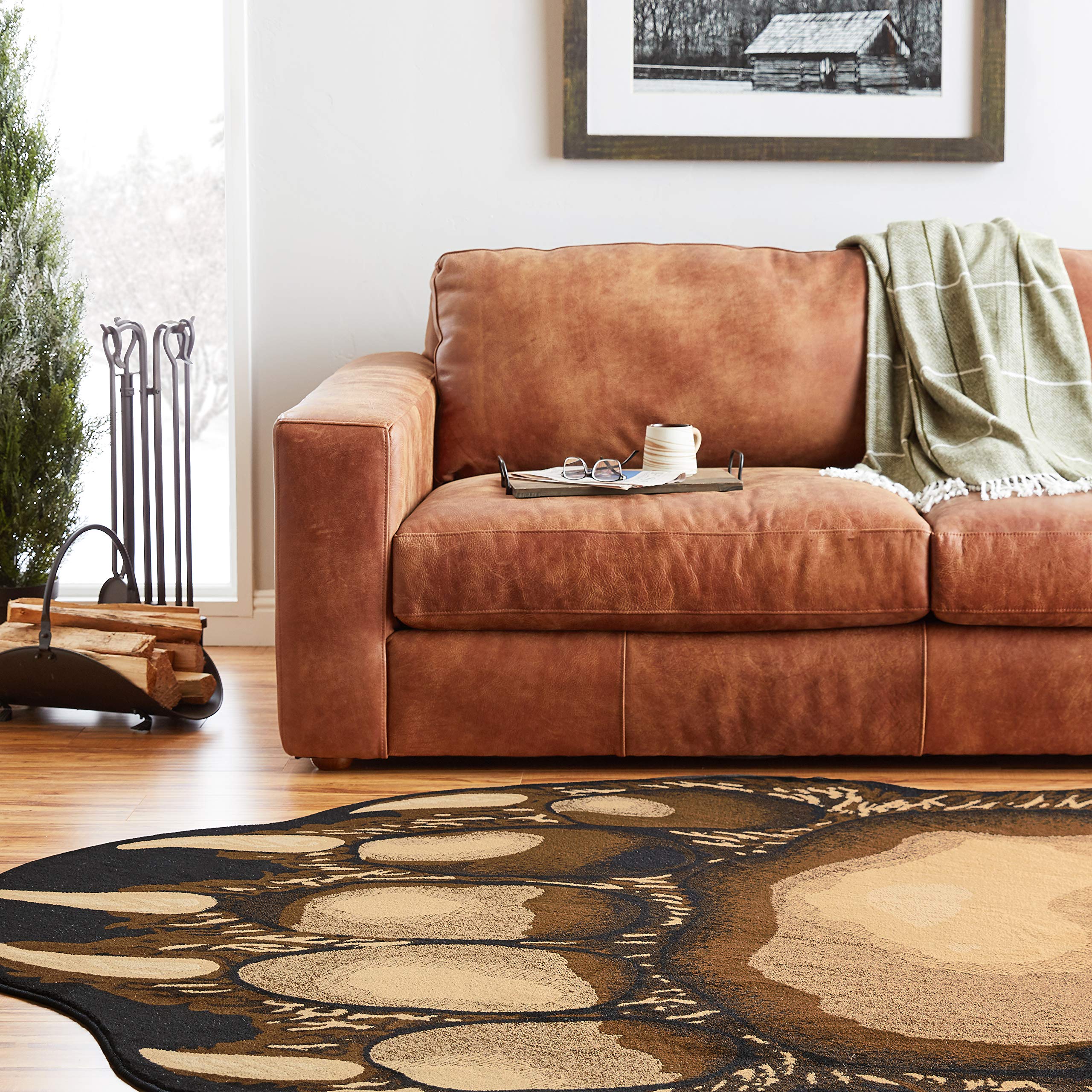 Bear Claw Rustic Lodge Paw Area Rug - 5'6
