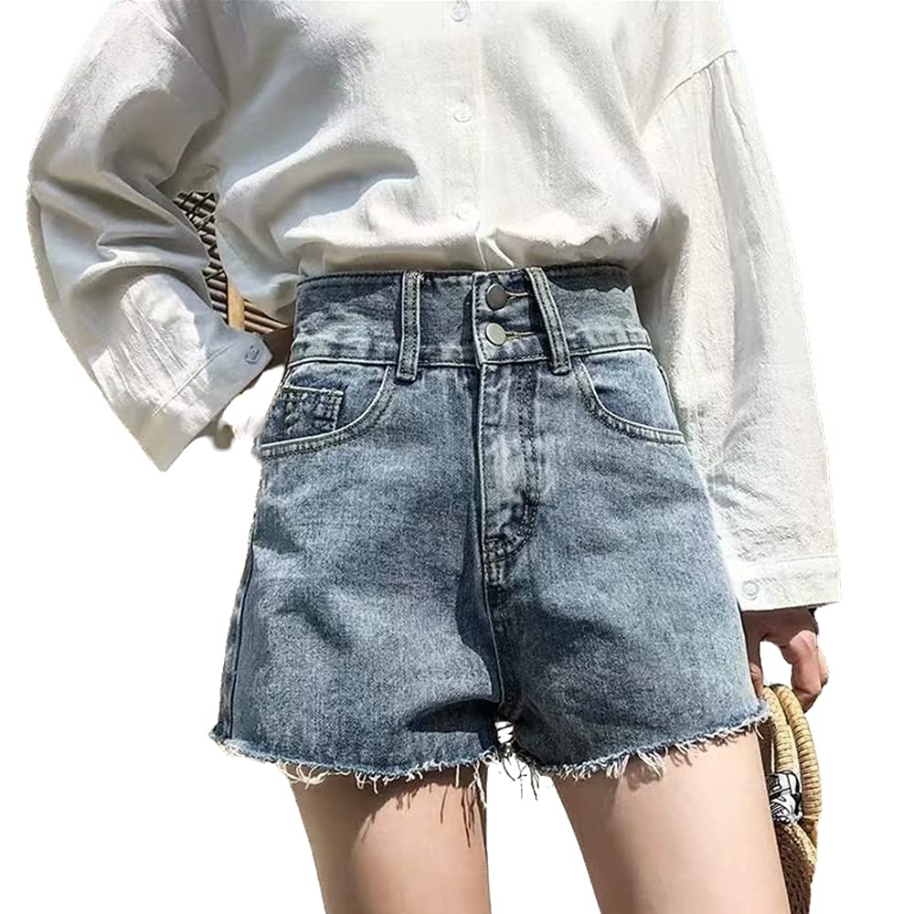 Women's High Waist Denim Shorts - Loose Fit Wide Leg Hot Pants for Summer | Casual Outfits, Beach Wear & Street Style Fashion