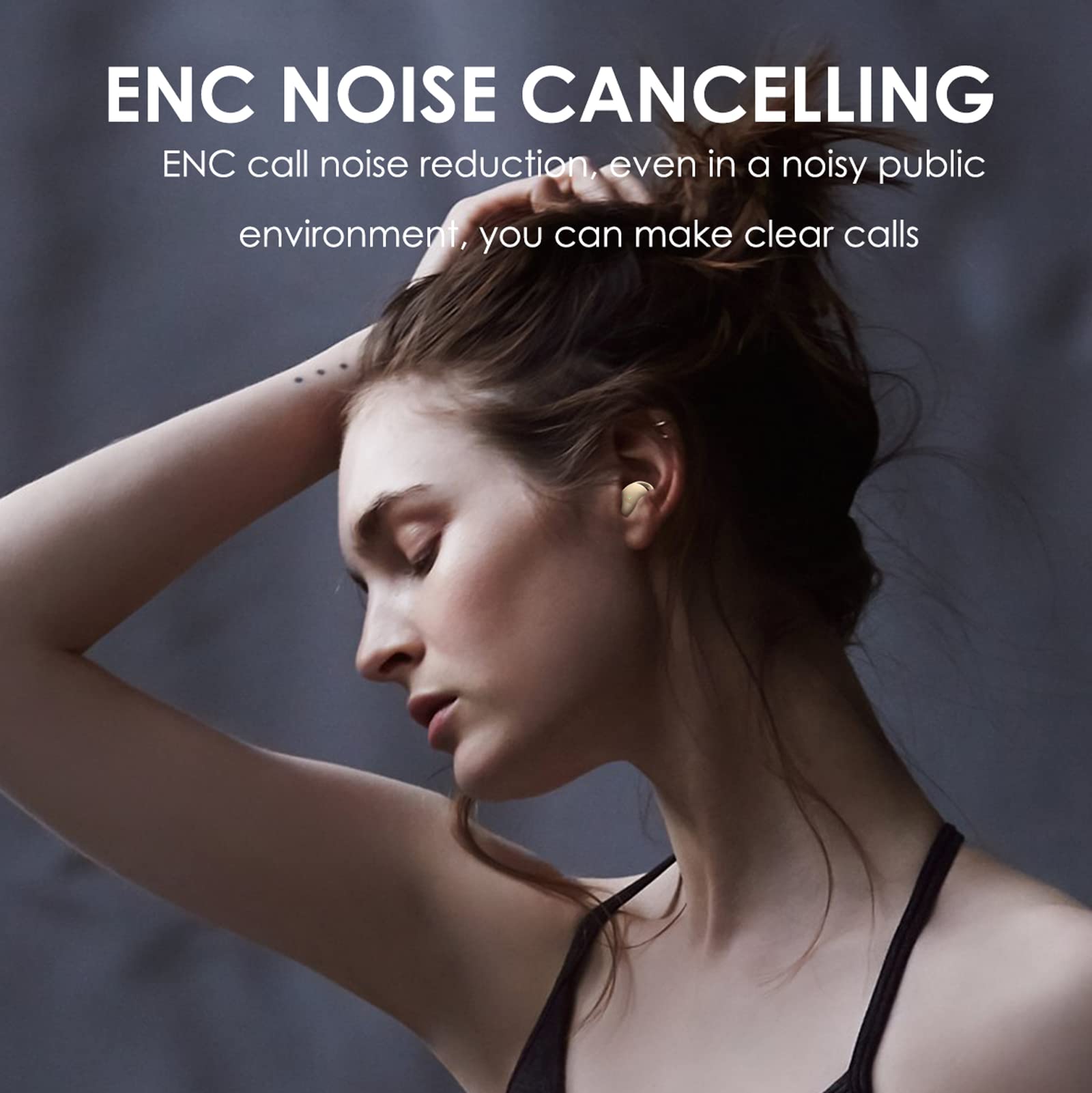 Wireless Noise Cancelling Sleep Earbuds - Bluetooth 5.2 Invisible Soft Comfortable Mini Earphones for Small Ears & Side Sleepers | Perfect for Travel, Office Naps & Nighttime Relaxation