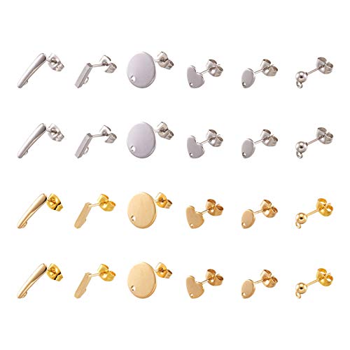 1 Box-6 Style-Golden & Stainless Steel Color