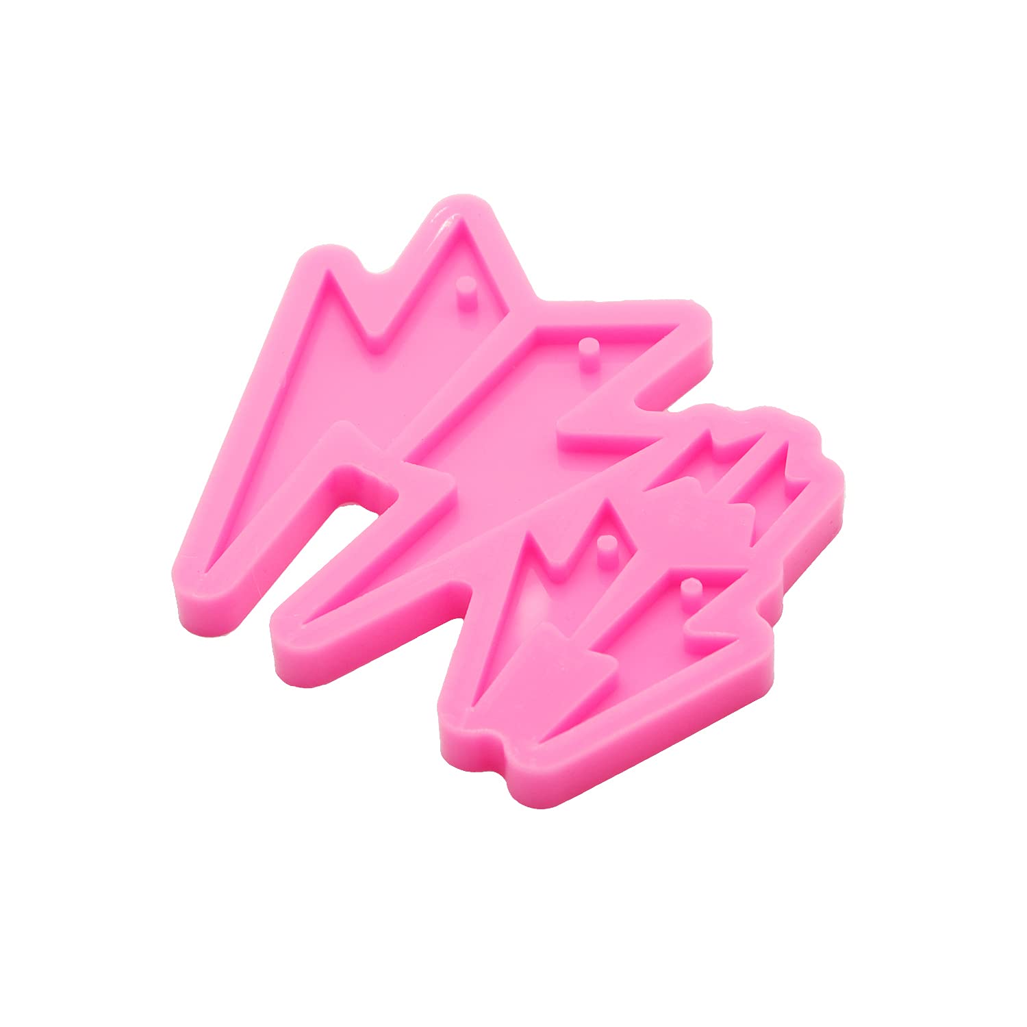 Lightning Bolt Resin Earring Mold - 4 Cavity Silicone Jewelry Molds for DIY Epoxy Resin Casting - Perfect for Making Unique Earrings, Necklace Pendants & Handmade Jewelry Crafts (Great for Gifts, Parties & Creative DIY Projects)
