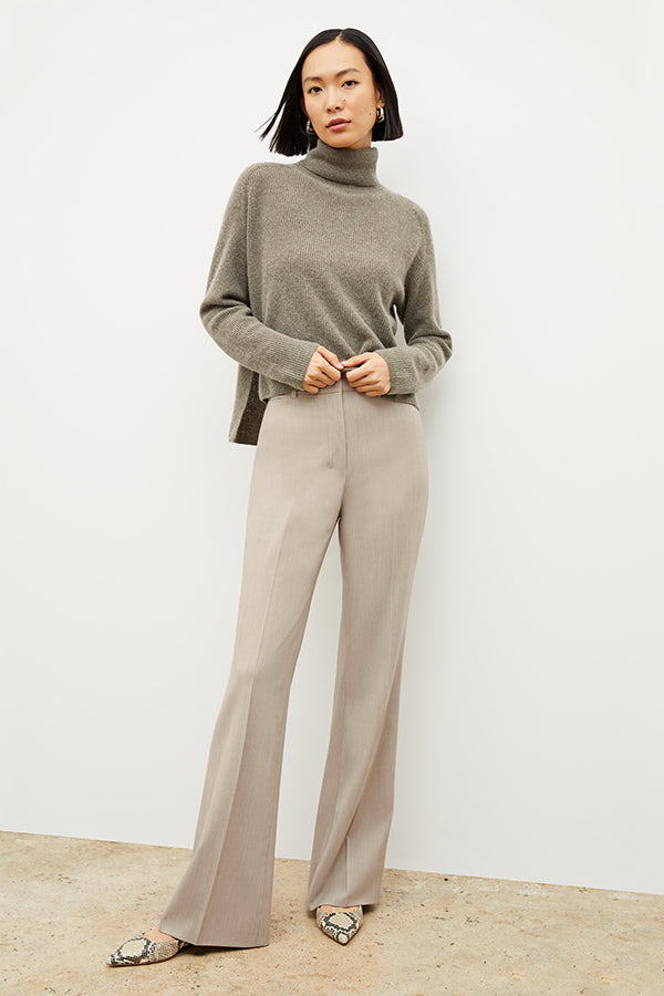 Horton Pant - Washable Wool Twill Pants for Men & Women | Natural Melange Color | Comfortable Office Wear & Casual Outfits
