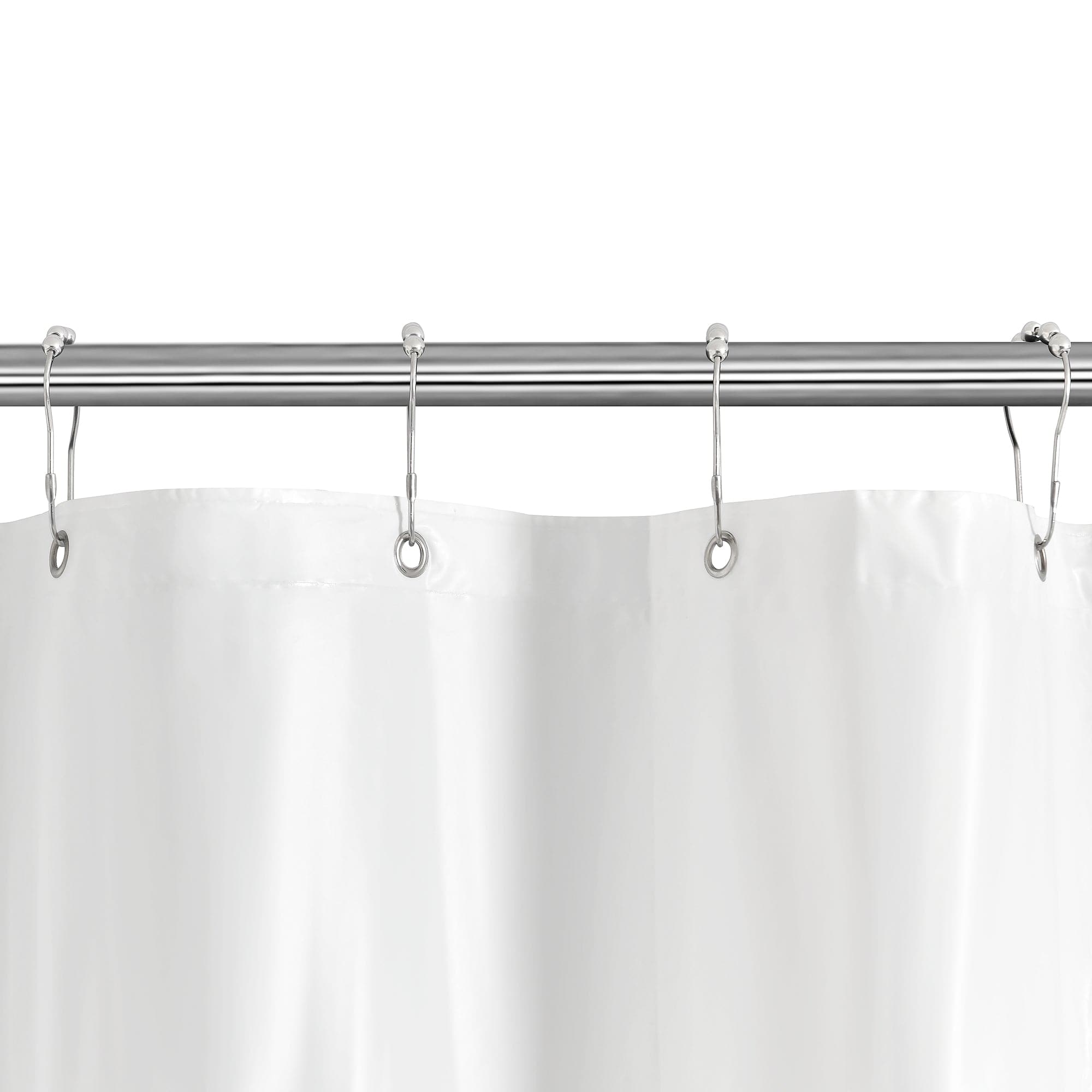 Waterproof & Mildew Resistant Shower Curtain Liner - Heavy Duty PEVA Fabric Bathroom Accessory for Bath Tub & Stall (72x72 Inches, White)