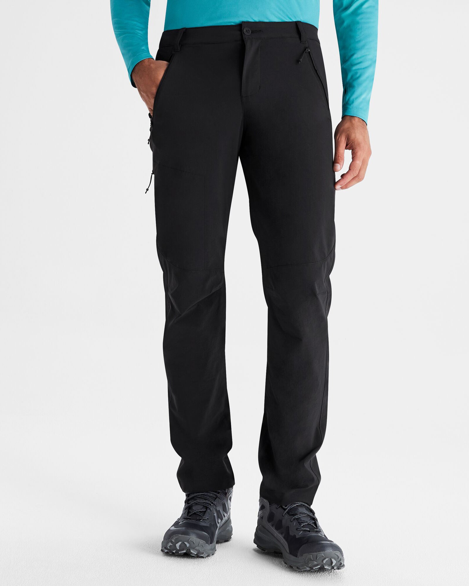 Men's Flinders Pants - Comfortable Stretch Travel & Hiking Trousers in Black | Perfect for Outdoor Adventures & Casual Wear