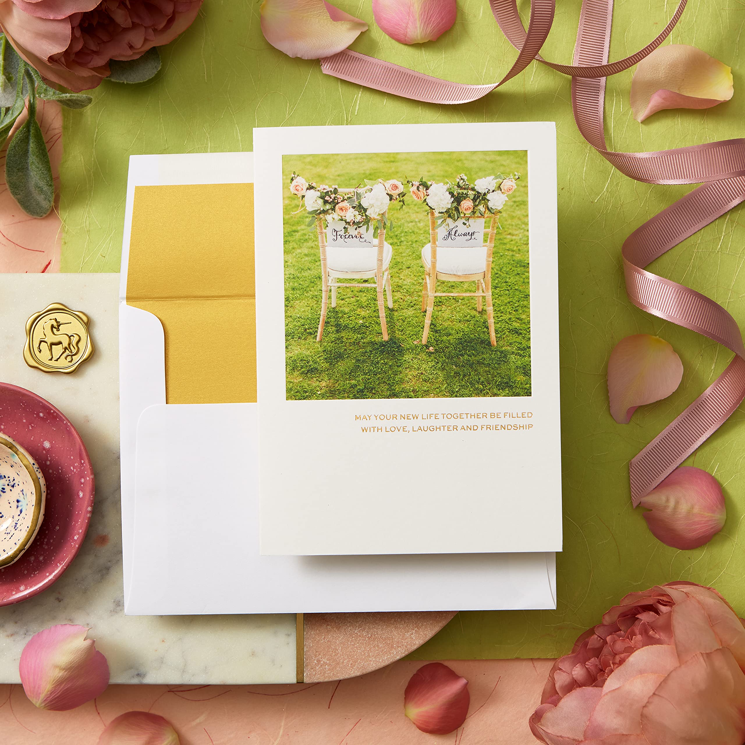 Elegant Wedding Chairs with Decorative Cards - Perfect for Ceremonies, Receptions, and Special Events