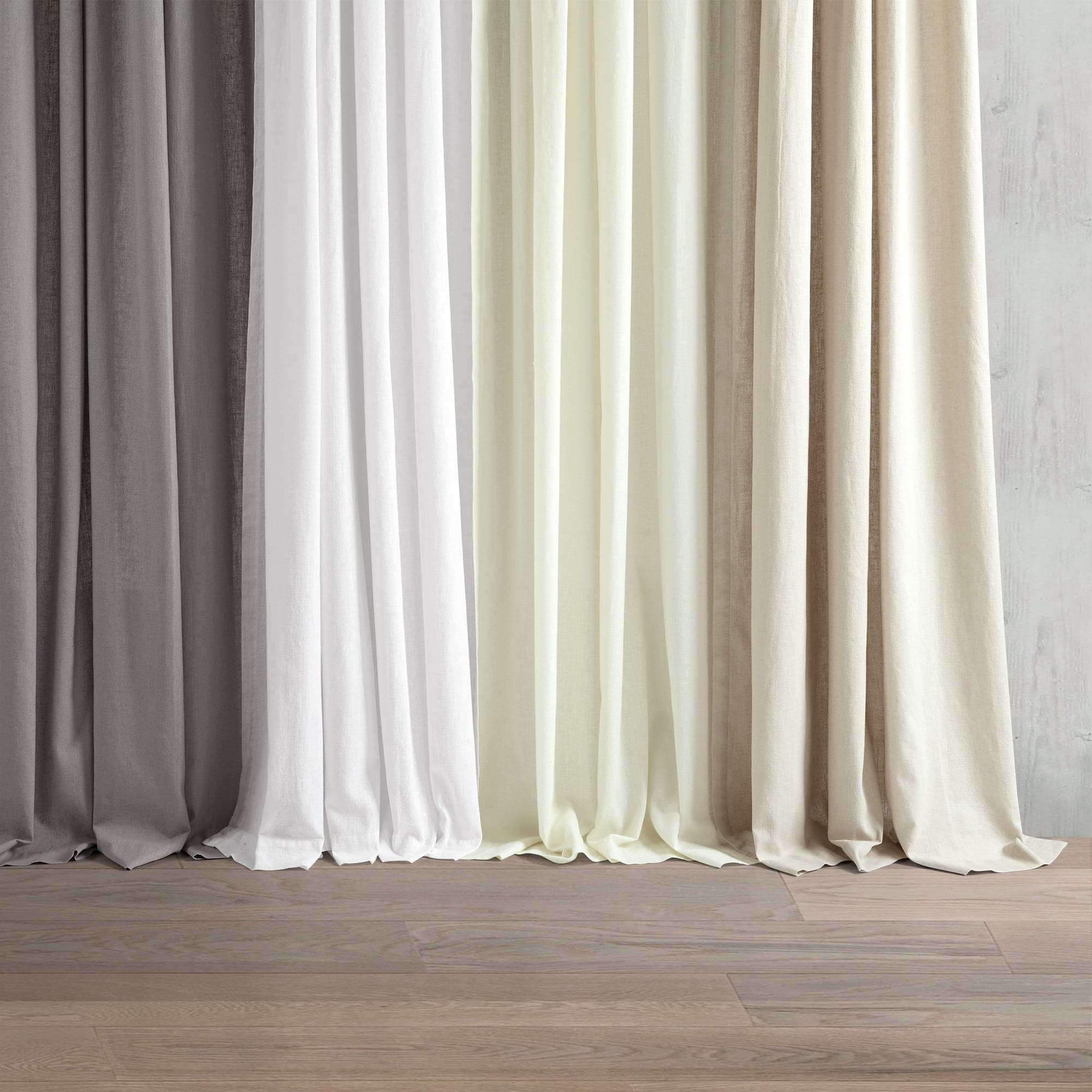 Premium Belgian Flax Prewashed Linen Cotton Blend Curtain Panel - Blackout Window Drapes for Living Room & Bedroom