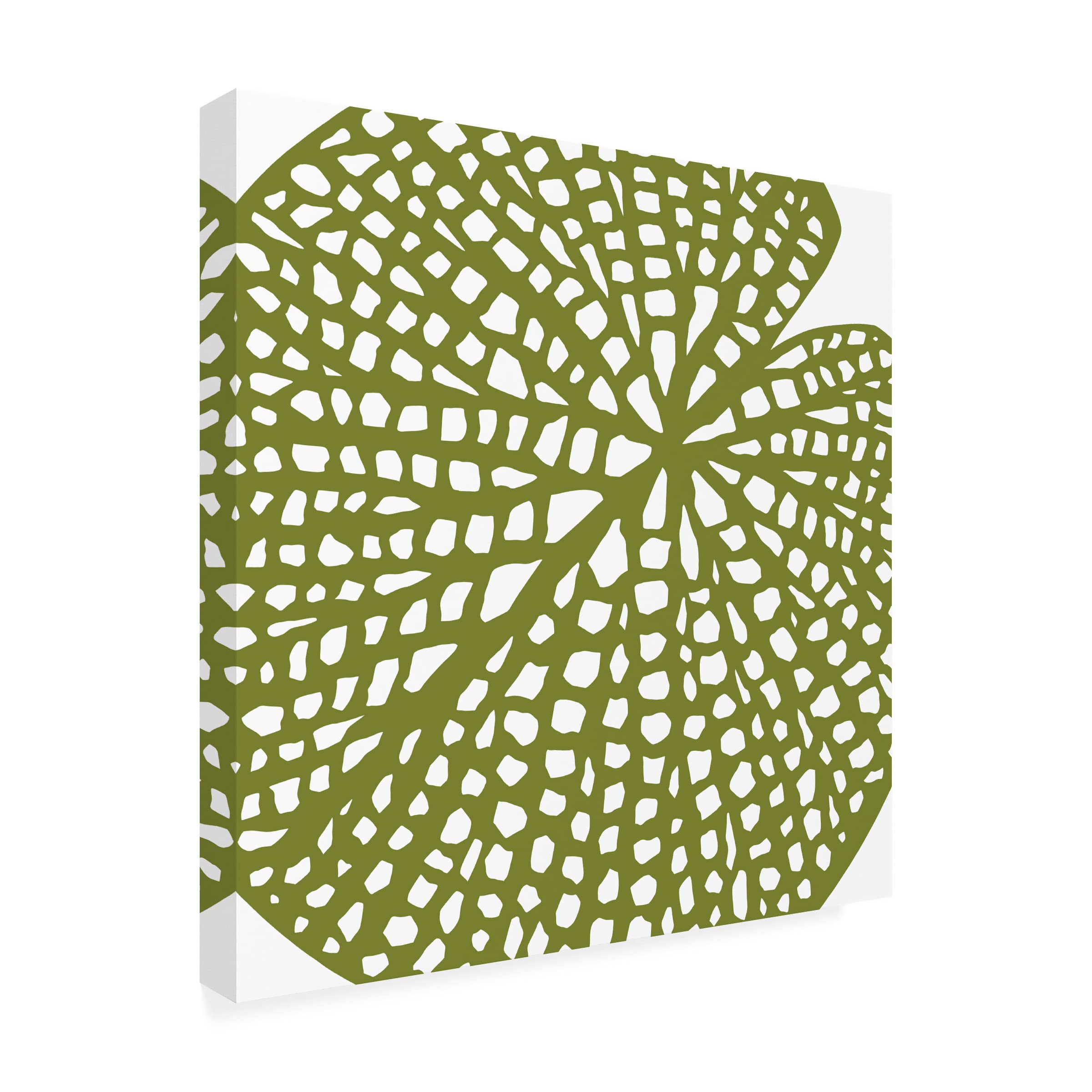 Trademark Fine Art 'Lilypad' Canvas Wall Art by Trish Sierer - Modern Botanical Painting for Living Room, Bedroom & Office Decor
