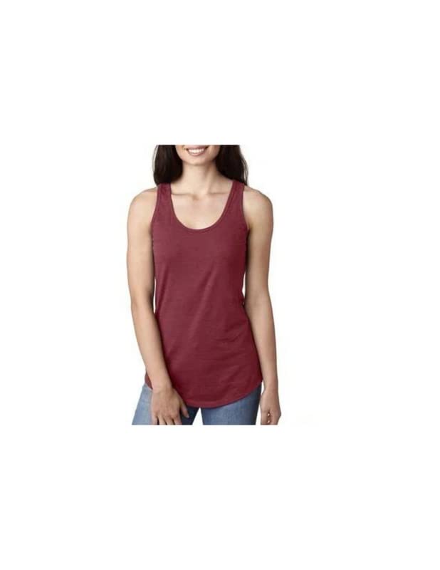 NEXT LEVEL APPAREL Women's Lightweight Racerback Tank Top (N1533) - Cardinal Red - Soft Breathable Fabric for Yoga, Gym & Casual Wear