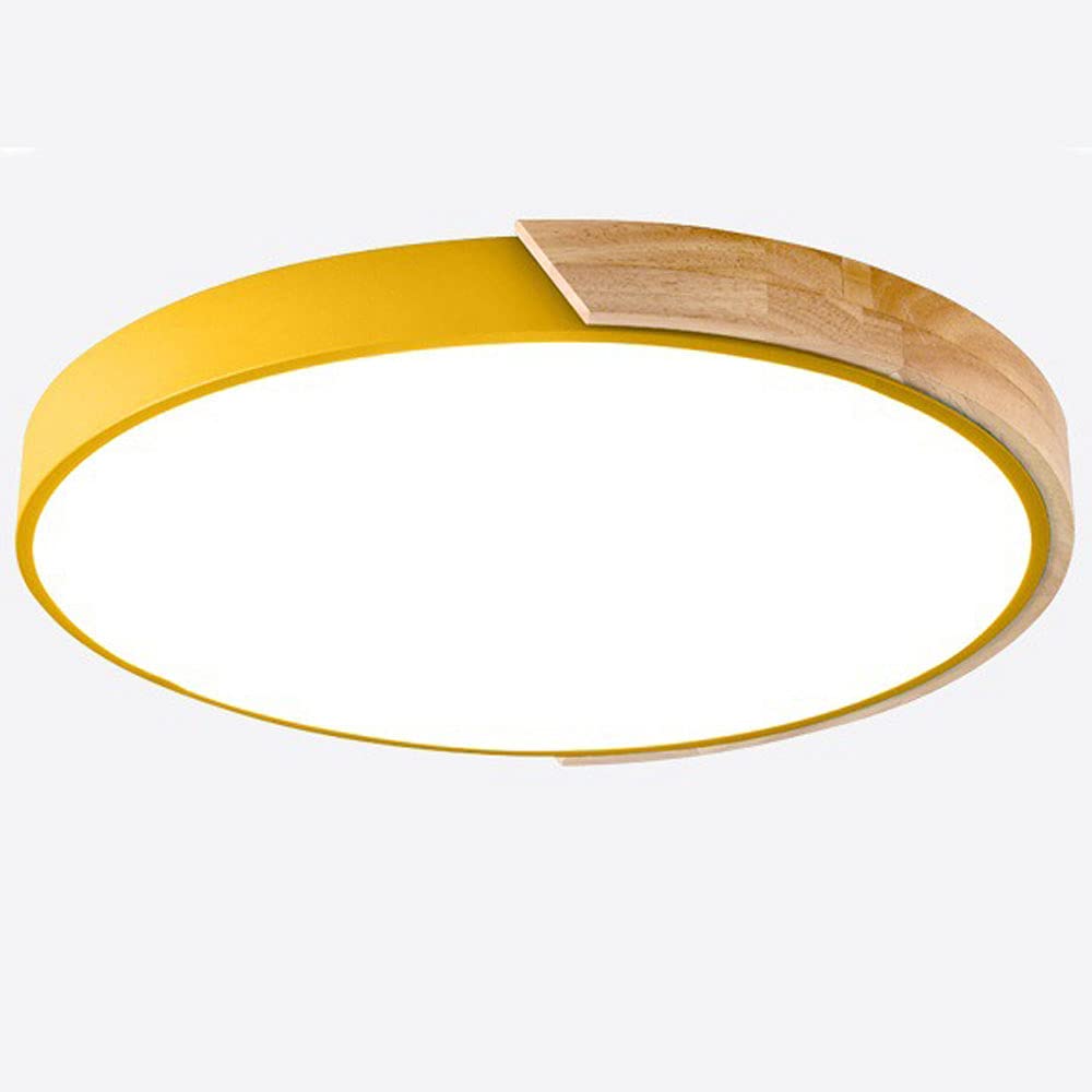 Modern LED Flush Mount Ceiling Light - Adjustable 3-Color Wrought Iron Dome Fixture for Kids Bedroom | Energy Saving Macaron Design Lighting for Nursery, Playroom & Children's Rooms