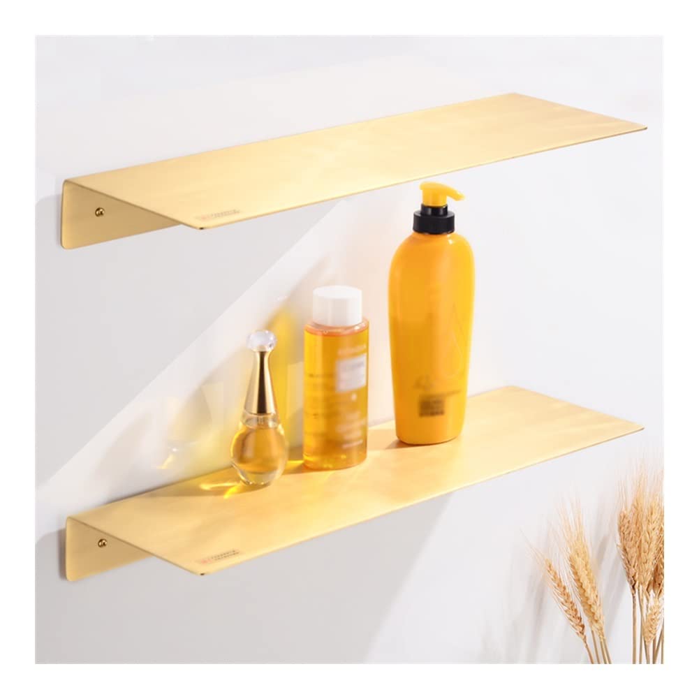 DTKJ Brass Shower Caddy - 45cm Wall Mounted Bathroom Shelf Organizer for Shampoo, Soap & Toiletries - Space Saving Corner Storage Rack for Bathroom, Kitchen & Shower - Perfect for Small Spaces & Apartment Living