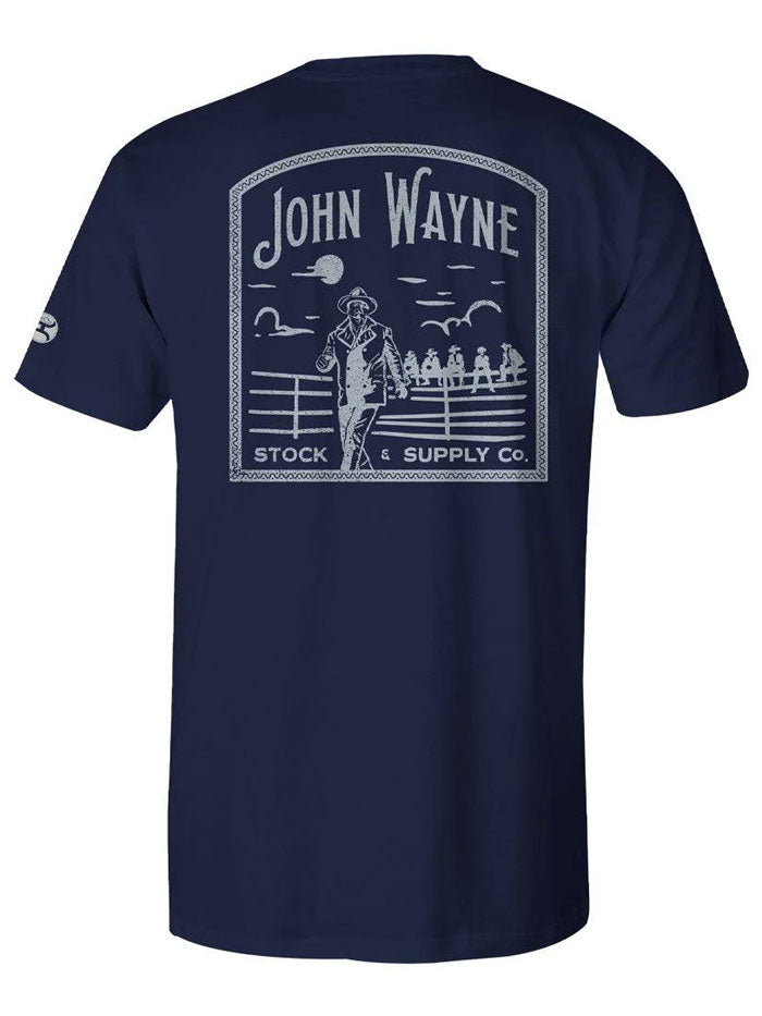 John Wayne Vintage T-Shirt HT1647NV - Navy Blue Cotton Tee for Men - Perfect for Western Rodeo & Casual Wear