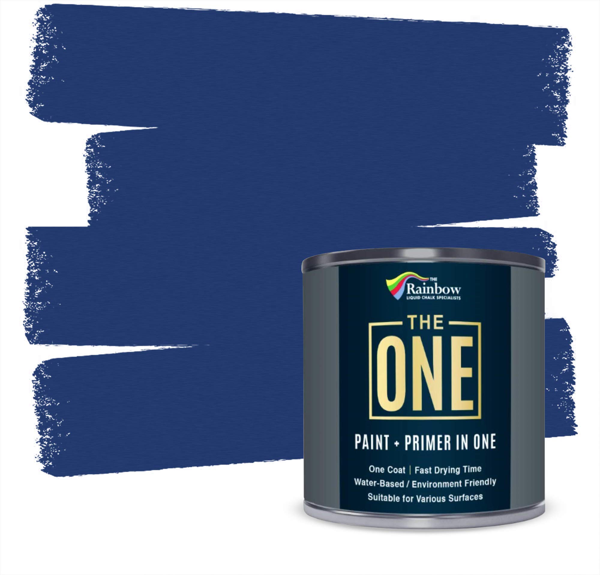 THE ONE All-in-One Paint & Primer - Most Durable Interior & Exterior Paint for Furniture, Cabinets, Doors, Walls (Bathroom, Kitchen) - Fast Drying Gloss Finish Craft Paint (Blue, 1 Liter) - Perfect for Home DIY Projects, Furniture Restoration & Room Makeovers