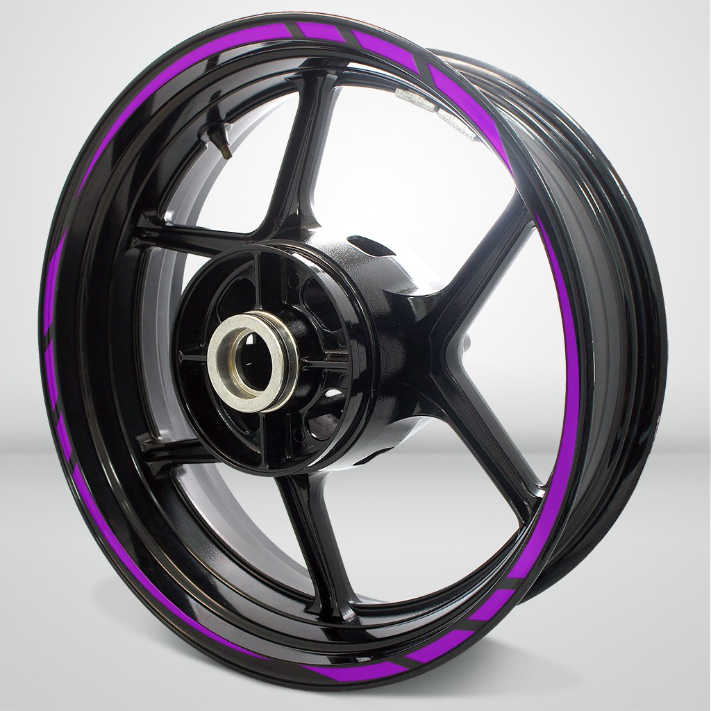 Stickman Vinyls Matte Purple Motorcycle Rim Stripe Decals - Compatible with Kawasaki Ninja 650 (2017-2023) | Easy Peel & Stick Application for Enhanced Bike Aesthetics