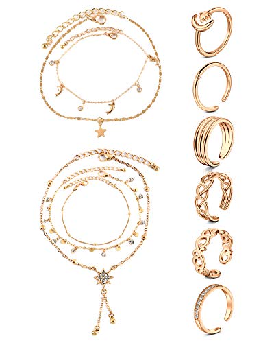 8pcs-Rose gold