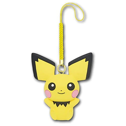 Pokemon Electric Type Pikachu Petanko Mascot Keychain - 1 Inch Collectible Figure by Takara Tomy - Perfect for Backpacks, Key Rings & Anime Fans Gifts