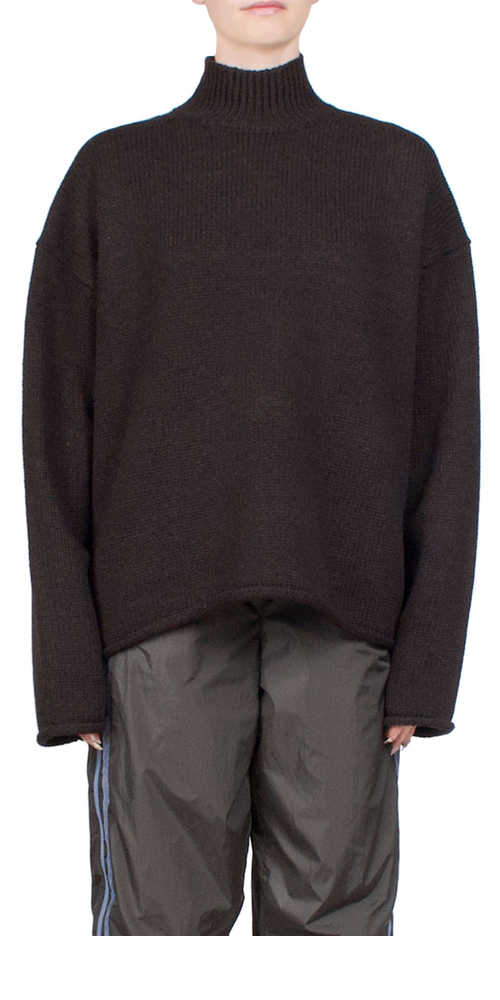 Everyday Mockneck Ebony Black Women's Turtleneck Top - Soft Stretch Casual Long Sleeve Shirt for Work, Layering & Fall Outfits