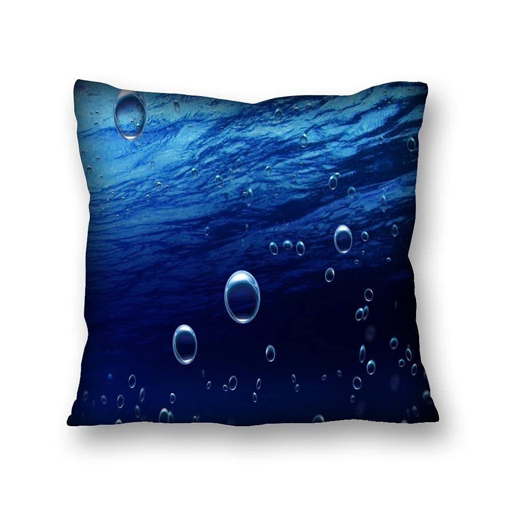 LWXTYJ 18x18 Underwater Bubbles Throw Pillow Covers - Set of 2 Decorative Square Cushion Covers for Sofa, Couch, Bed, Chair & Car - Perfect for Home Decor, Living Room & Nursery Styling
