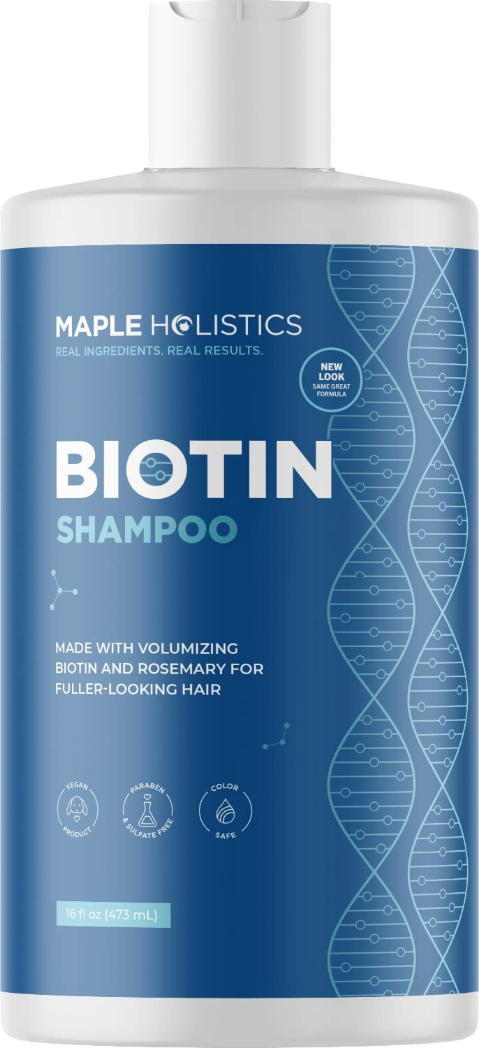 Biotin Volumizing Shampoo & Hydrating Body Wash Set - Sulfate-Free Tea Tree Oil Formula for Thinning Hair, Dry Scalp & Dry Skin Care - Hair Growth & Moisturizing Solution for Daily Shower Routine