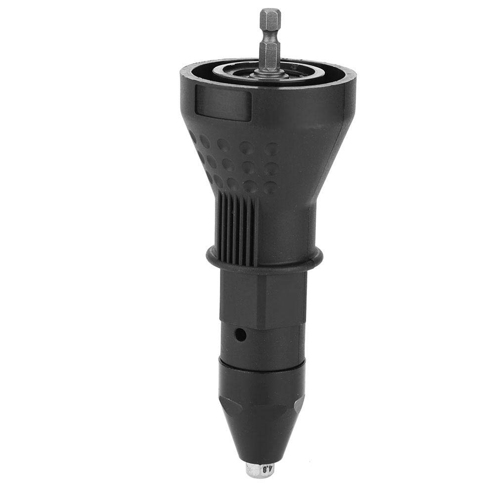 Cordless Drill Rivet Gun Kit - Electric Rivet Nut Tool Adapter for Power Drills, Insert Nut Riveter (Black) | Perfect for DIY Projects, Metalworking, and Automotive Repairs
