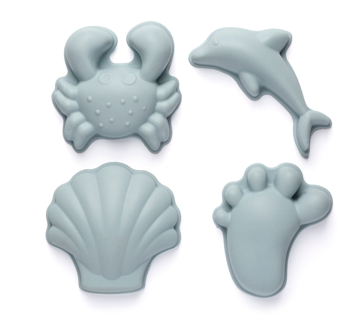 Premium Scrunch Beach Toy Set with Bucket, Spade, Rake & Sand Molds - Duck Egg Blue | Fun Sandcastle Building Kit for Kids Outdoor Beach Activities & Summer Vacation Play