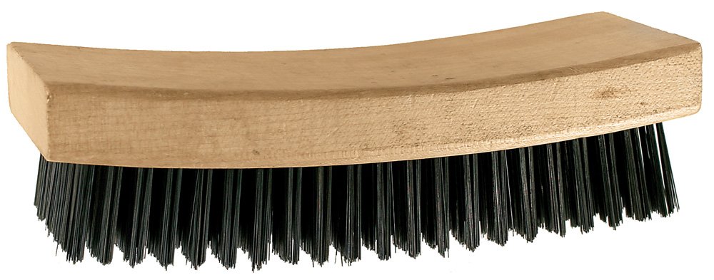 PFERD 85084 Standard Curved Back Block Brush - 012 Carbon Steel Wire, 9x21 Rows, 7-3/8