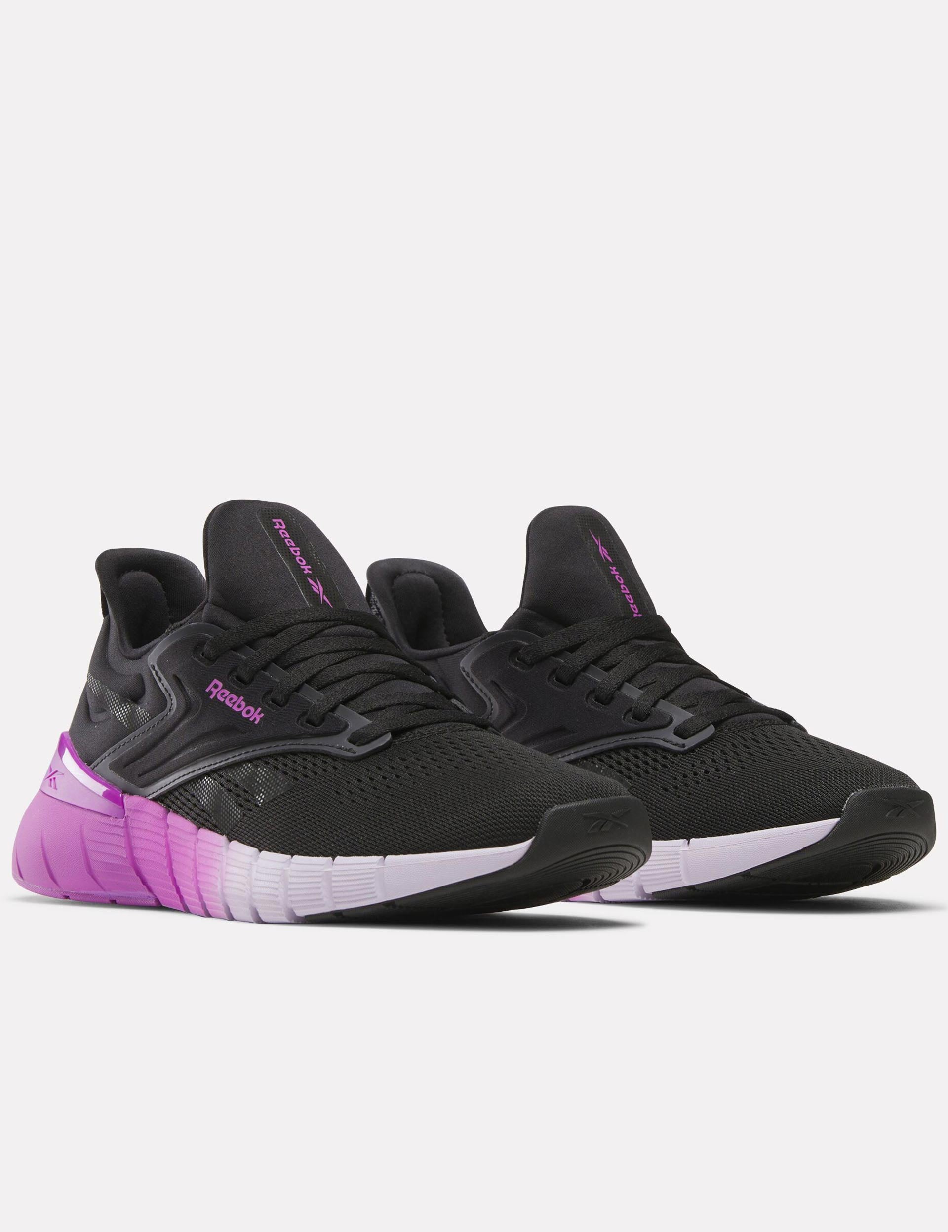 Nano Gym Shoes for Men & Women - Lightweight Running Shoes for Workout, Training, Fitness - Black/Purple Rave Digital Gleam Sneakers - Perfect for Gym, Jogging, and Casual Wear