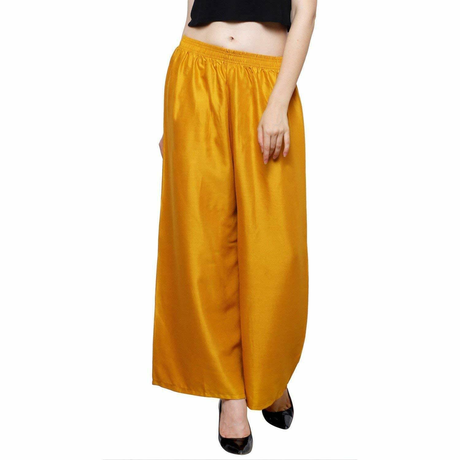 SharvgunTM Women's Palazzo Pants - Flowy Wide Leg Lounge Pants for Yoga, Travel & Casual Wear - Comfortable Stretchy High Waist Trousers